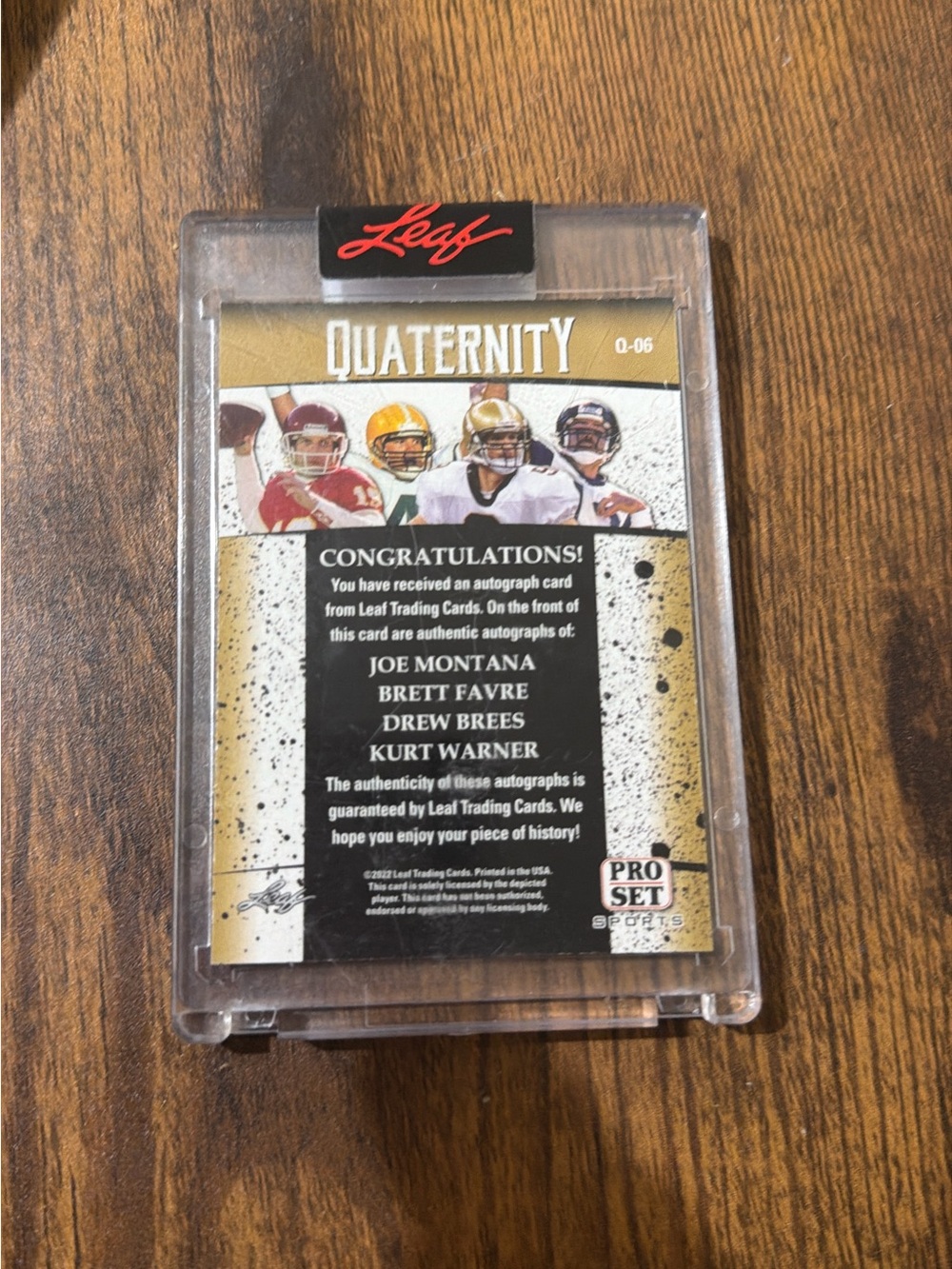 Quaternity Football Trading Card Holder - Clear